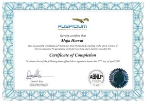 maja_horvat NLP certificate